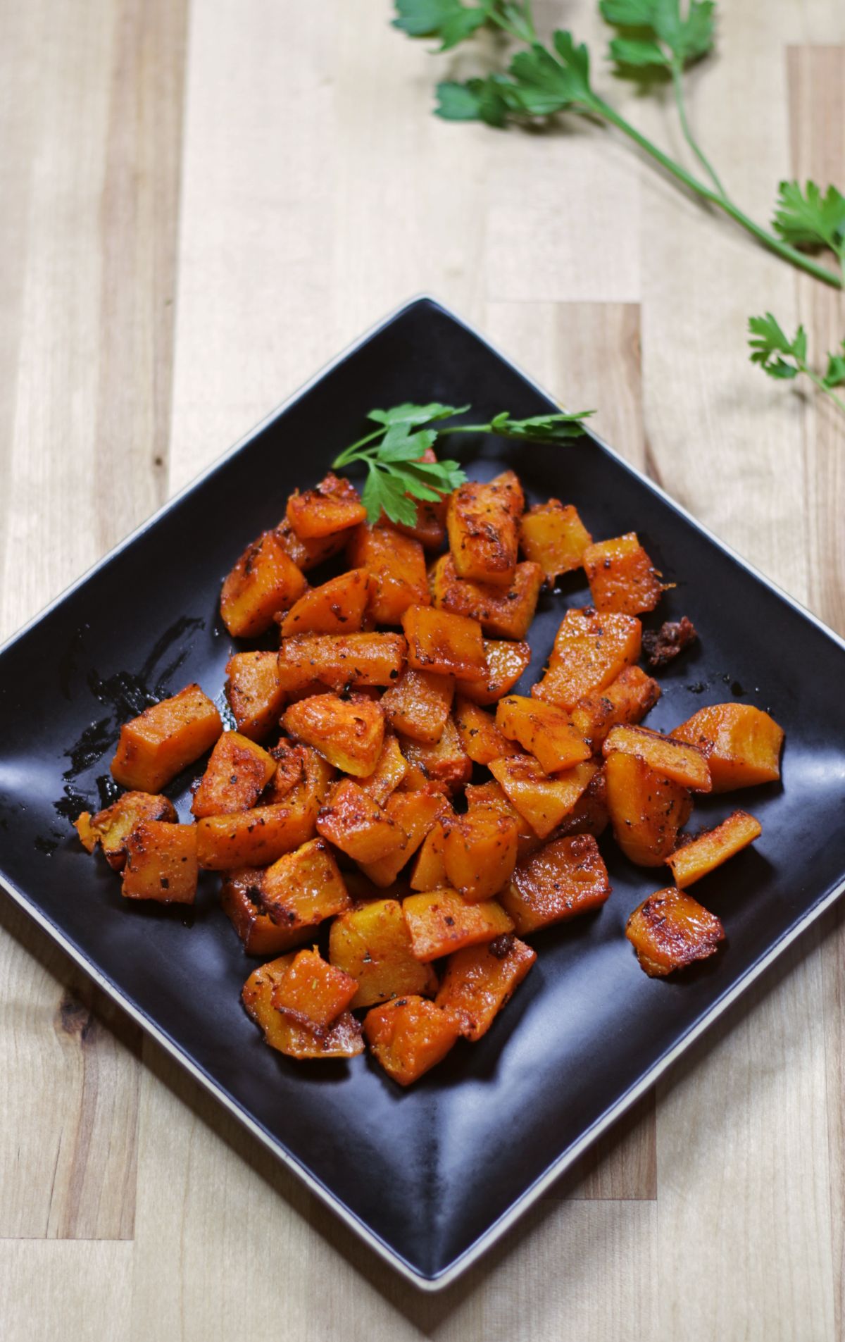 Savory Oven Roasted Butternut Squash - The Yummy Palate