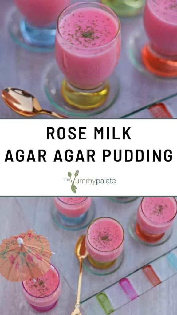 Rose milk pudding