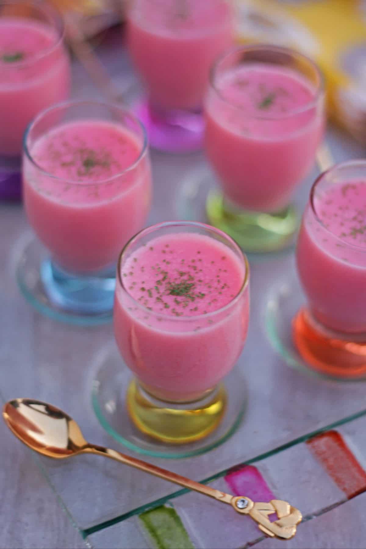 rose milk pudding