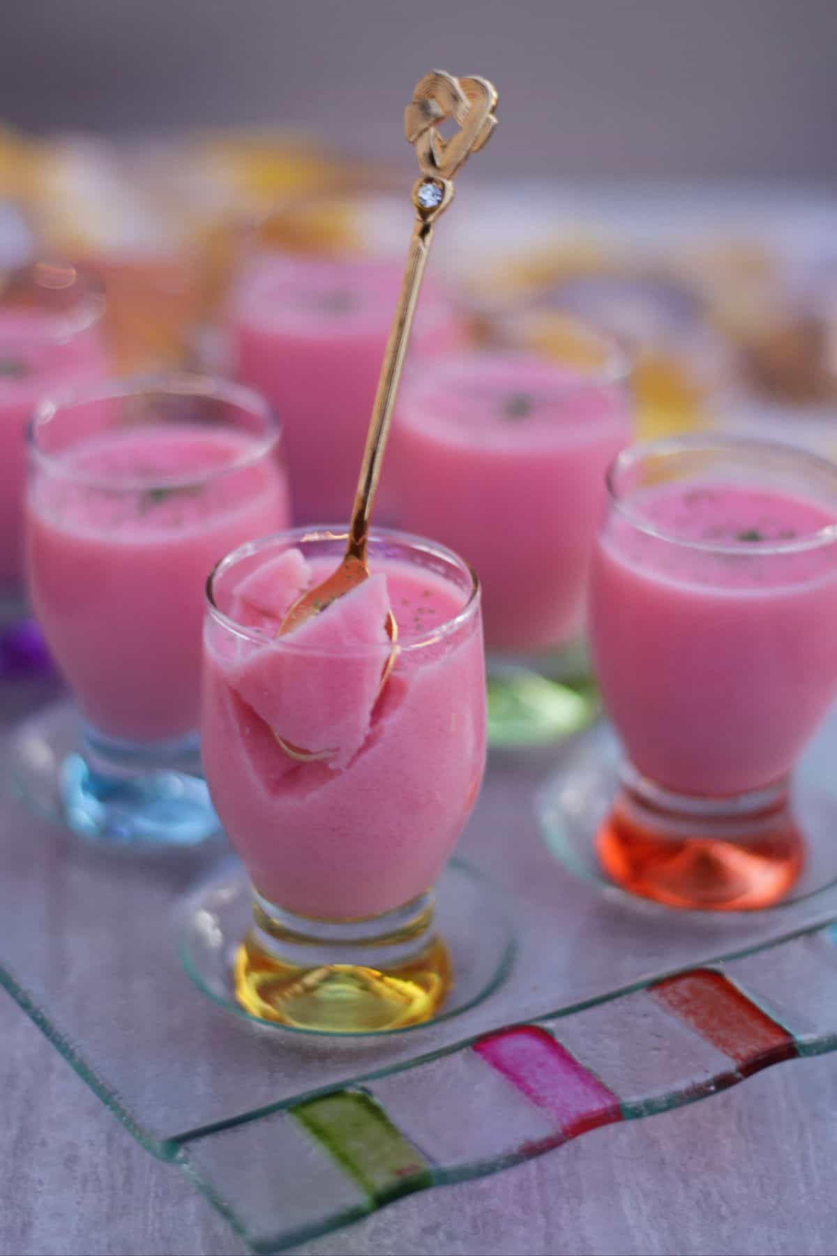 rose milk pudding