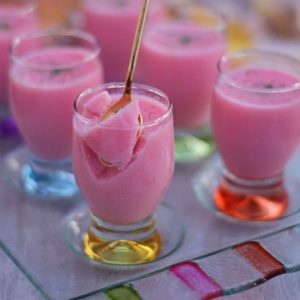 rose milk agar agar pudding