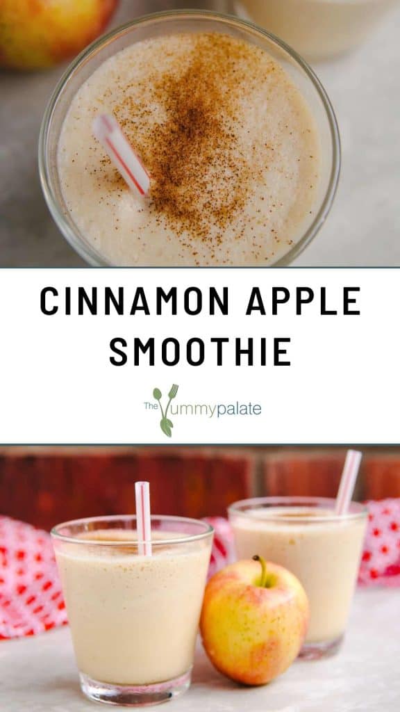 Apple smoothie with cinnamon